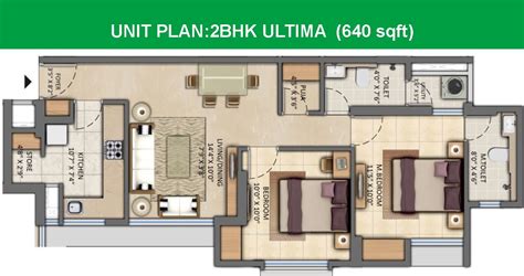 Lodha Amara 1 Bhk Floor Plan - floorplans.click