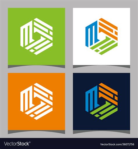 Creative initial letter mii logo design concept Vector Image