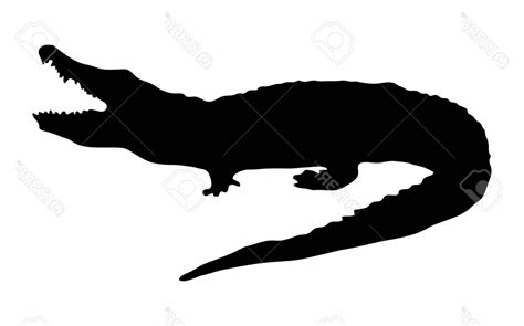 Crocodile Silhouette Vector at Vectorified.com | Collection of ...