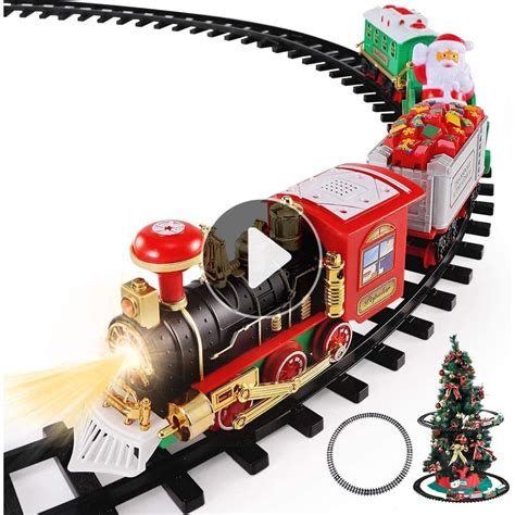 Christmas Train Toys Set Around Tree Electric Railway Train Set w ...