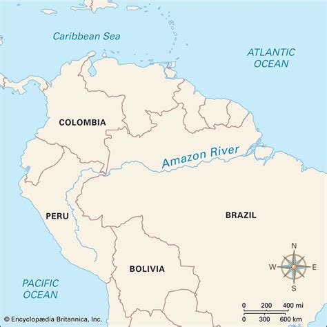 Amazon Rainforest Physical Map