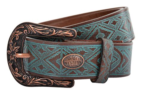 Pure Western Women's Jules Belt- Turquoise - Kimberley Country ...