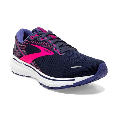 Brooks Ghost 14 Ladies Neutral Road Running Shoes Peacoat Pink white ...