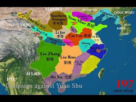 Three kingdoms map timeline - isotor