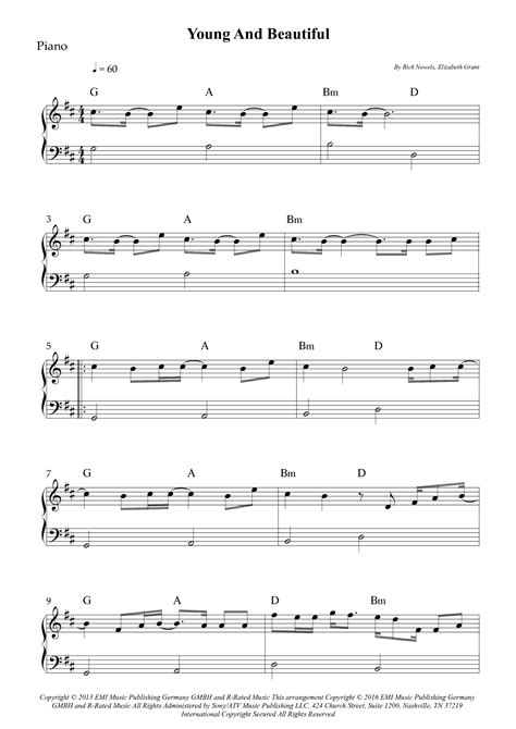 Young And Beautiful (arr. Wesley S. SIlva) by Lana Del Ray Sheet Music ...