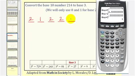 Convert Numbers in Base Ten to Different Bases: Calculator Method - YouTube