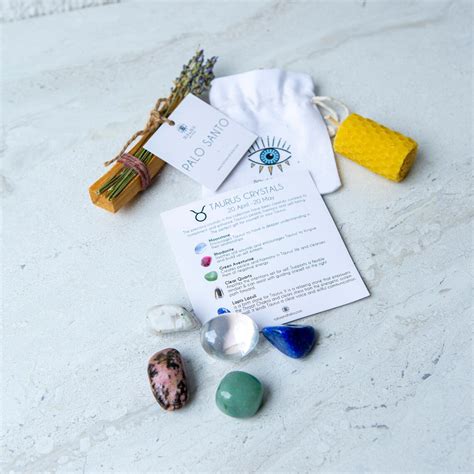 TAURUS Zodiac Crystal Set Taurus Birthstone Stone Gift - Etsy