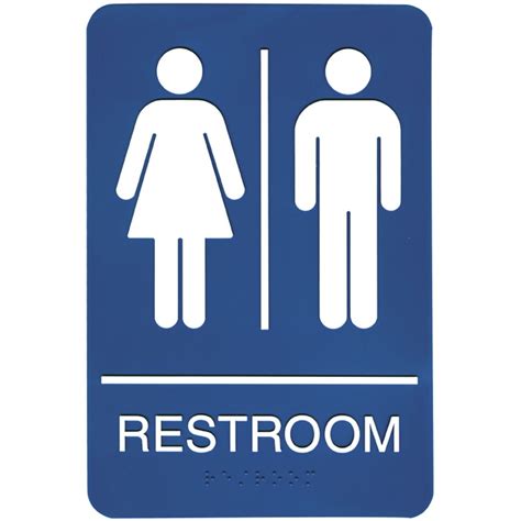 Safety Signs & Placards Safety Signs & Traffic Control Restroom Sign ...