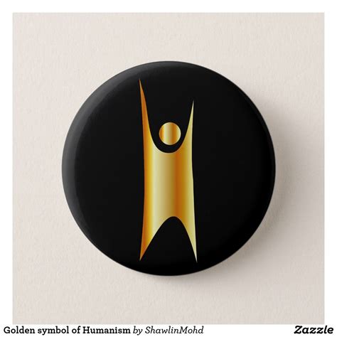 Golden symbol of Humanism Button | Zazzle | Symbols, Human, Art pieces