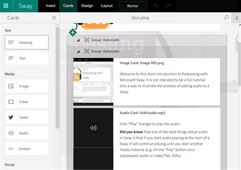 Podcasting with Microsoft Sway – TCEA TechNotes Blog