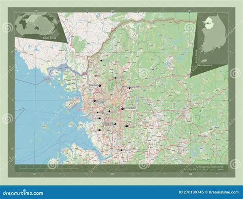 Gyeonggi-do, South Korea. OSM. Labelled Points of Cities Stock ...