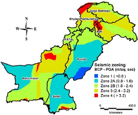 Seismic zoning map of Pakistan according to Building Code of Pakistan ...