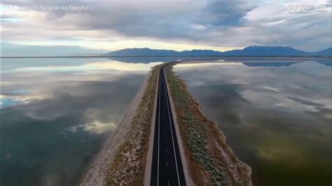 Breathtaking DRONE FOOTAGE of Antelope Island, Great Salt Lake, Utah ...