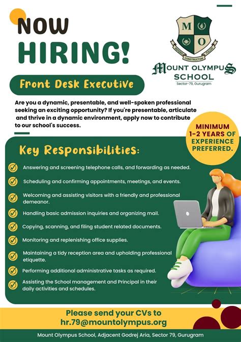 Mount Olympus Group of Schools on LinkedIn: #hiring #frontdeskexecutive ...