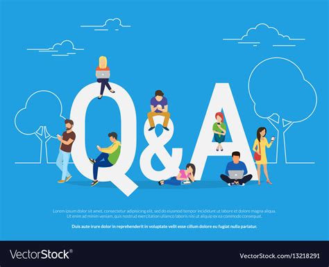 Question and answer concept of young Royalty Free Vector