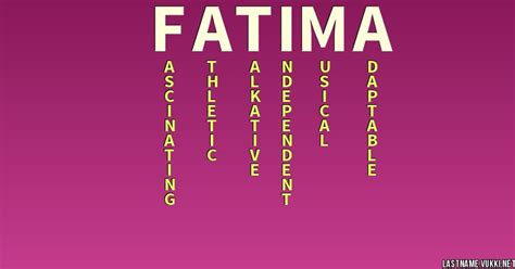 Last name meaning - fatima