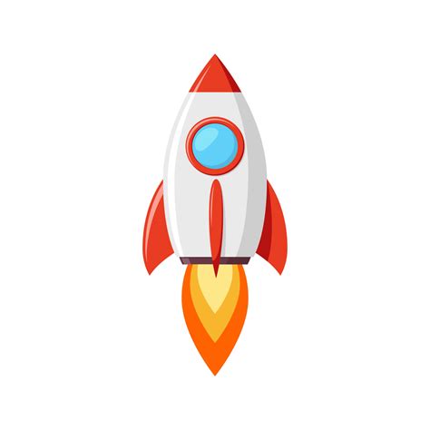 Rocket Ship vector isolated on white background 9009224 Vector Art at ...