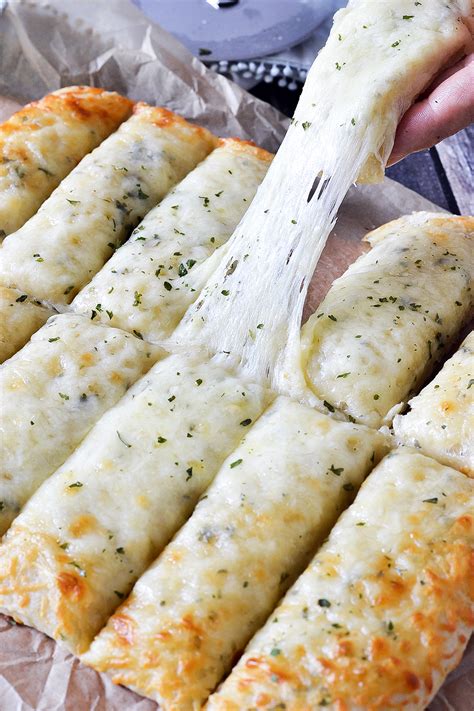 Cheesy Garlic Breadsticks - Mother Thyme