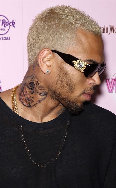 8. Chris Brown's Neck With a Face On It from Top 10 Celebrity Tattoos ...