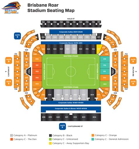 Brisbane Roar 2012/13 Suncorp Stadium seating map by Protenpinner on ...