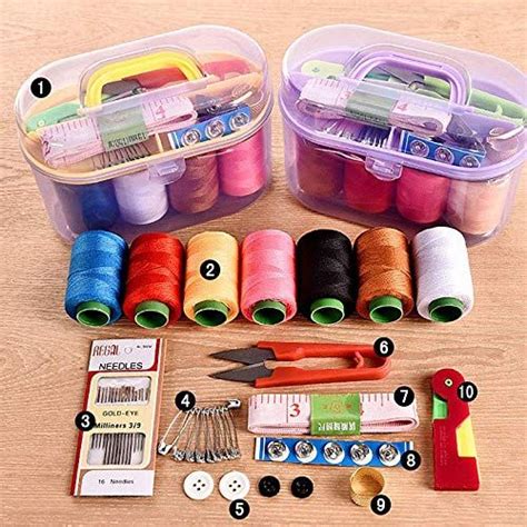 1Set Sewing Box Organizer with Compartments-Household Sewing Box-Sewing ...