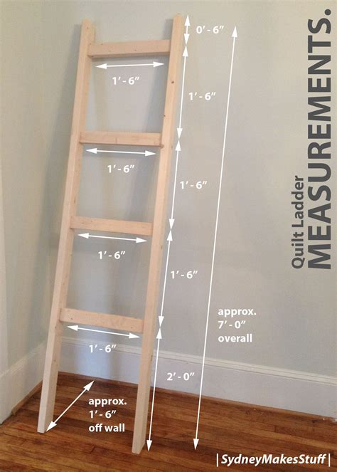 DIY: DIY Quilt Ladder - Measurements and Dimensions. | SydneyMakesStuff ...