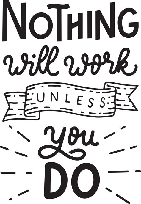 Nothing will work fitness inspirational quote stickers - TenStickers