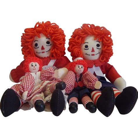 Four Handmade Raggedy Ann and Andy Dolls from colemanscollectibles on ...