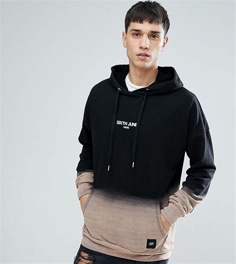 Sixth June TALL Oversized Hoodie With Bleach Fade - Black Asos Online ...