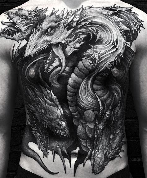 Blackwork Hydra Tattoo by wpkorvis | Mens body tattoos, Tattoos, Black ...