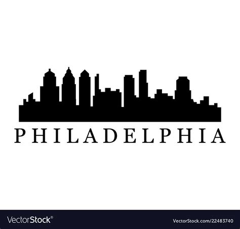 Philadelphia skyline Royalty Free Vector Image