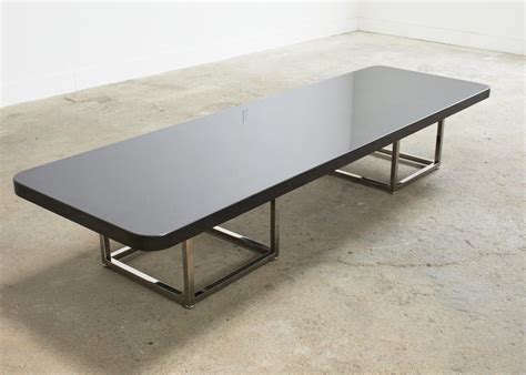 Modern Style Black Granite Coffee Cocktail Table For Sale at 1stDibs