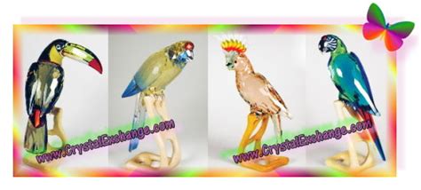 Swarovski Crystal Paradise Birds: Toucan, Rosella, Cockatoo, Macaw ...