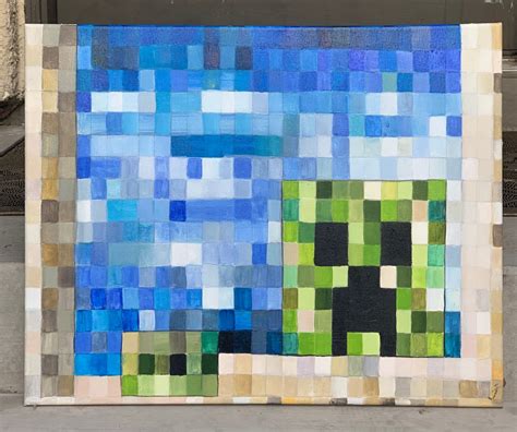 Pixel Art Creeper Painting