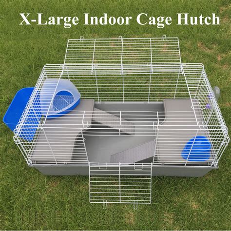 X-Large Metal Indoor Rabbit Guinea Pig Cage Hutch With Ferret Toilet ...