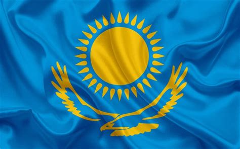 Download wallpapers Kazakh flag, Kazakhstan, Asia, flag of Kazakhstan ...