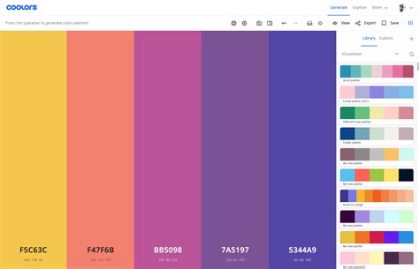 Generate a palette – Help Center - Coolors