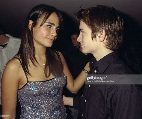 Jordana Brewster and Elijah Wood attending party for movie 'Faculty' at ...