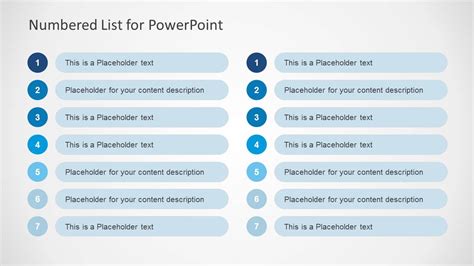 List Template For Powerpoint