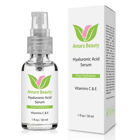 Hyaluronic Acid Serum for Skin With Vitamins C & E - 1 oz - Amara Beauty