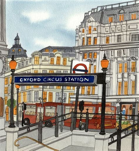 Oxford Circus Tube Station by Adrian McMurchie | London illustration ...