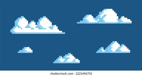 Pixel Art Clouds Illustration Stock Illustration 2221496755 | Shutterstock