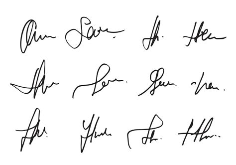 Hand Signature Vector Art, Icons, and Graphics for Free Download