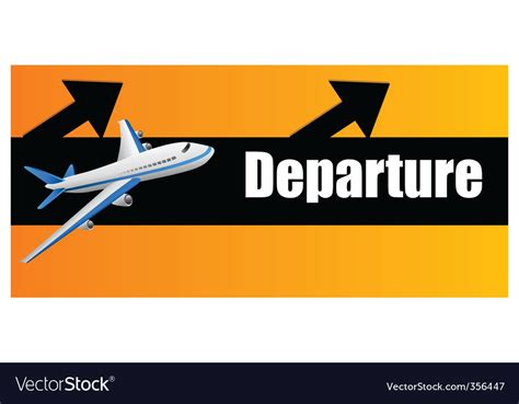 Departure plane Royalty Free Vector Image - VectorStock