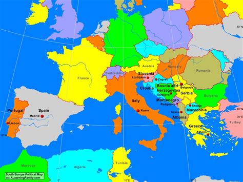 Map Of Southern Europe – Topographic Map of Usa with States