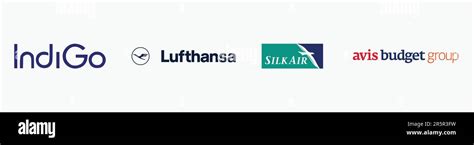 AVIS BUDGET GROUP Logo, LUFTHANSA Logo, SILKAIR Logo, INDIGO AIRLINES ...