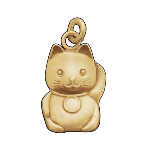 Gold Lucky Cat Charm | Cat charm, Lucky cat, Charmed