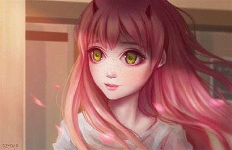 Cute Anime Girl Pink Hairs Red Eyes, HD Anime, 4k Wallpapers, Images ...