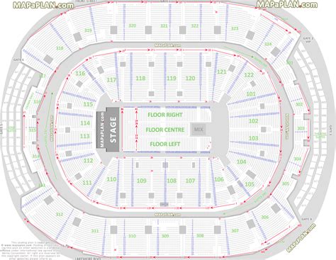 Toronto Air Canada Centre - Detailed seat & row numbers chart with west ...