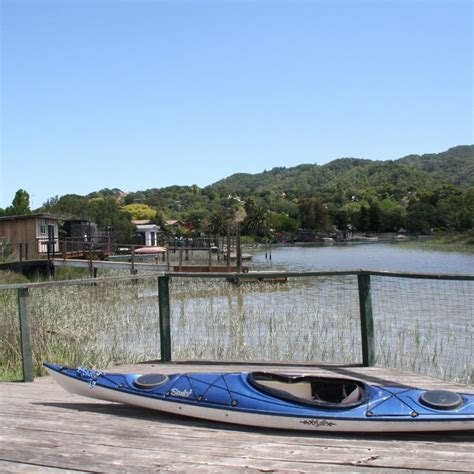 Looking to the left from the dock - high tide in Santa Venetia marsh in ...